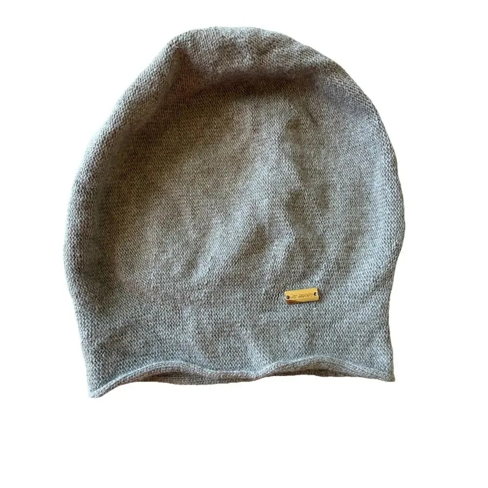 jaxmonoy Cashmere Slouchy Knit Beanie Beige Tan Hat Womens Winter Soft Warm